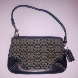 Black coach wristlet